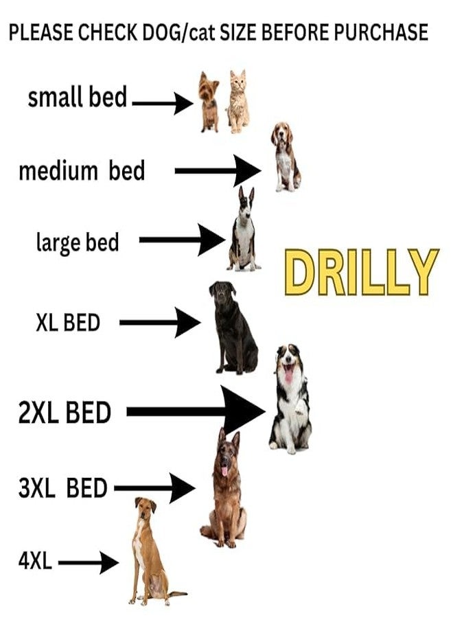 DRILLY First Class Fur 4XL Dog Bed for Extra Large Dogs Washable-Orthopedic Big Dog Beds | Big Breed | | Giant Human Dog Bed '''' (4XL) - Image 3